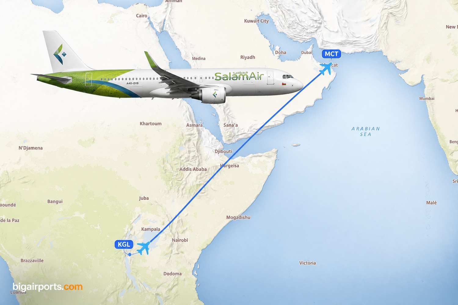 SalamAir Launches Twice-Weekly Muscat-Kigali (MCT-KGL) Service