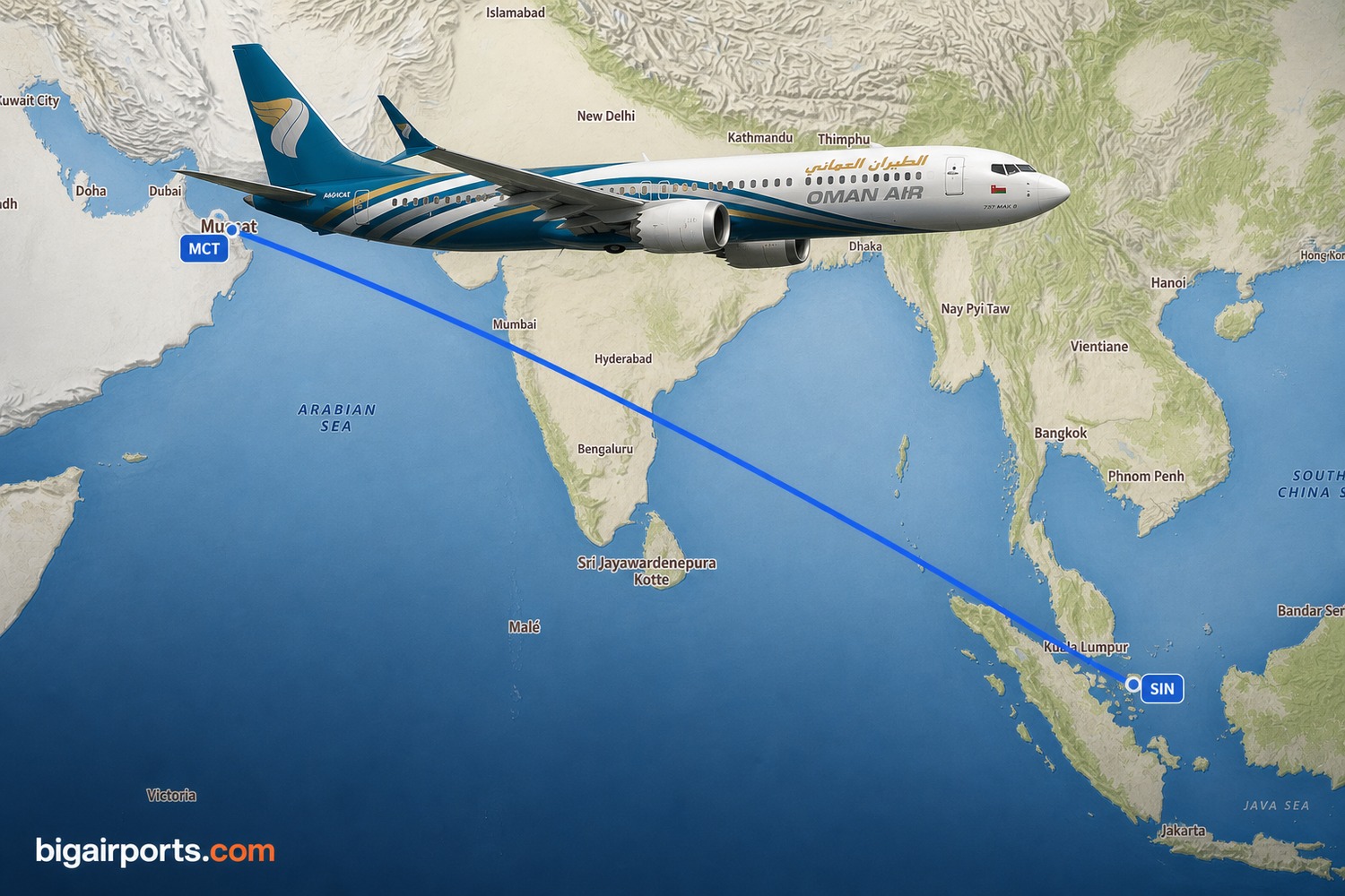 Oman Air Resumes Muscat-Singapore Service with Boeing 737 MAX 8