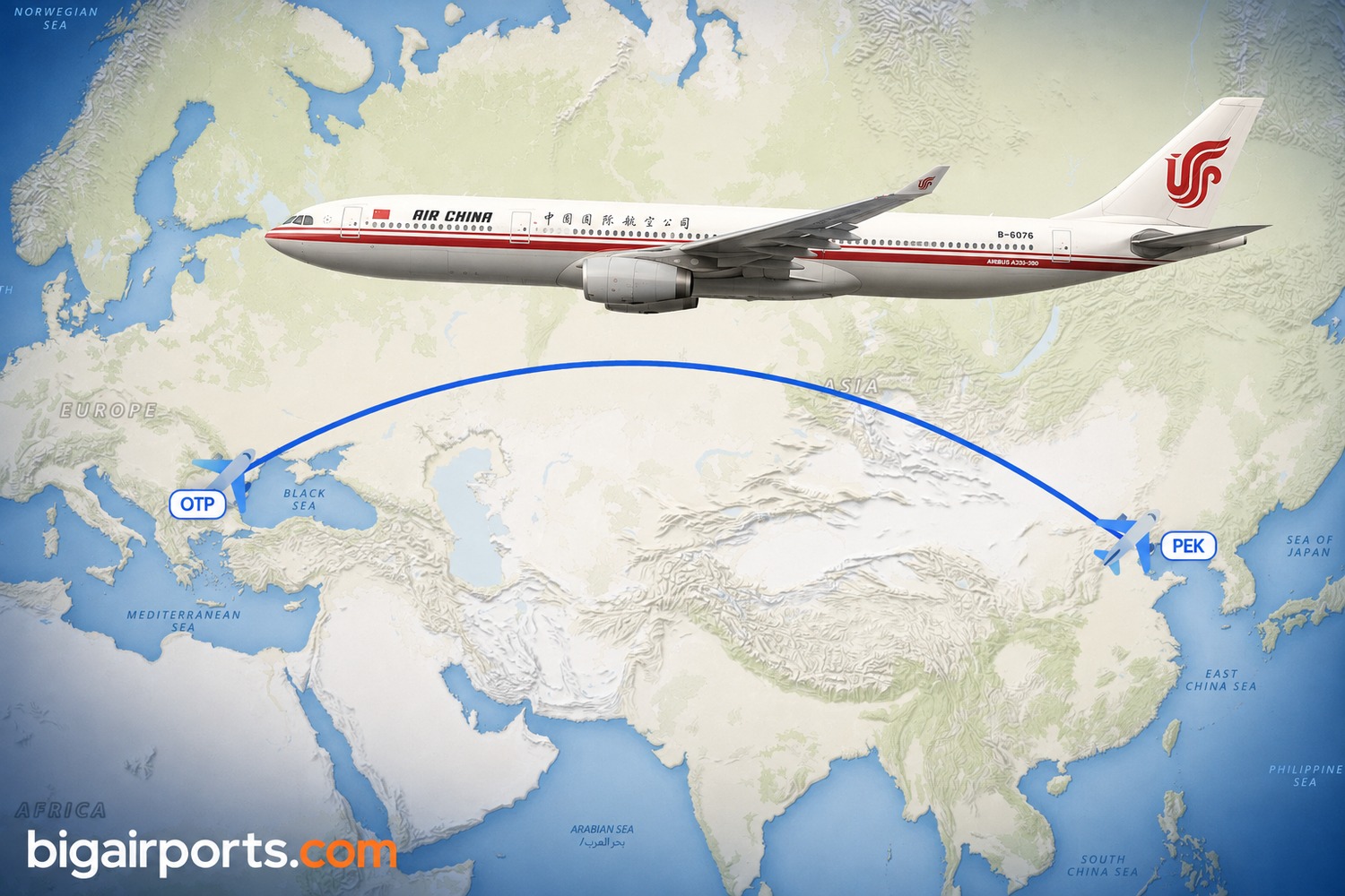 Air China Launches Three-Weekly Beijing to Bucharest A330 Service