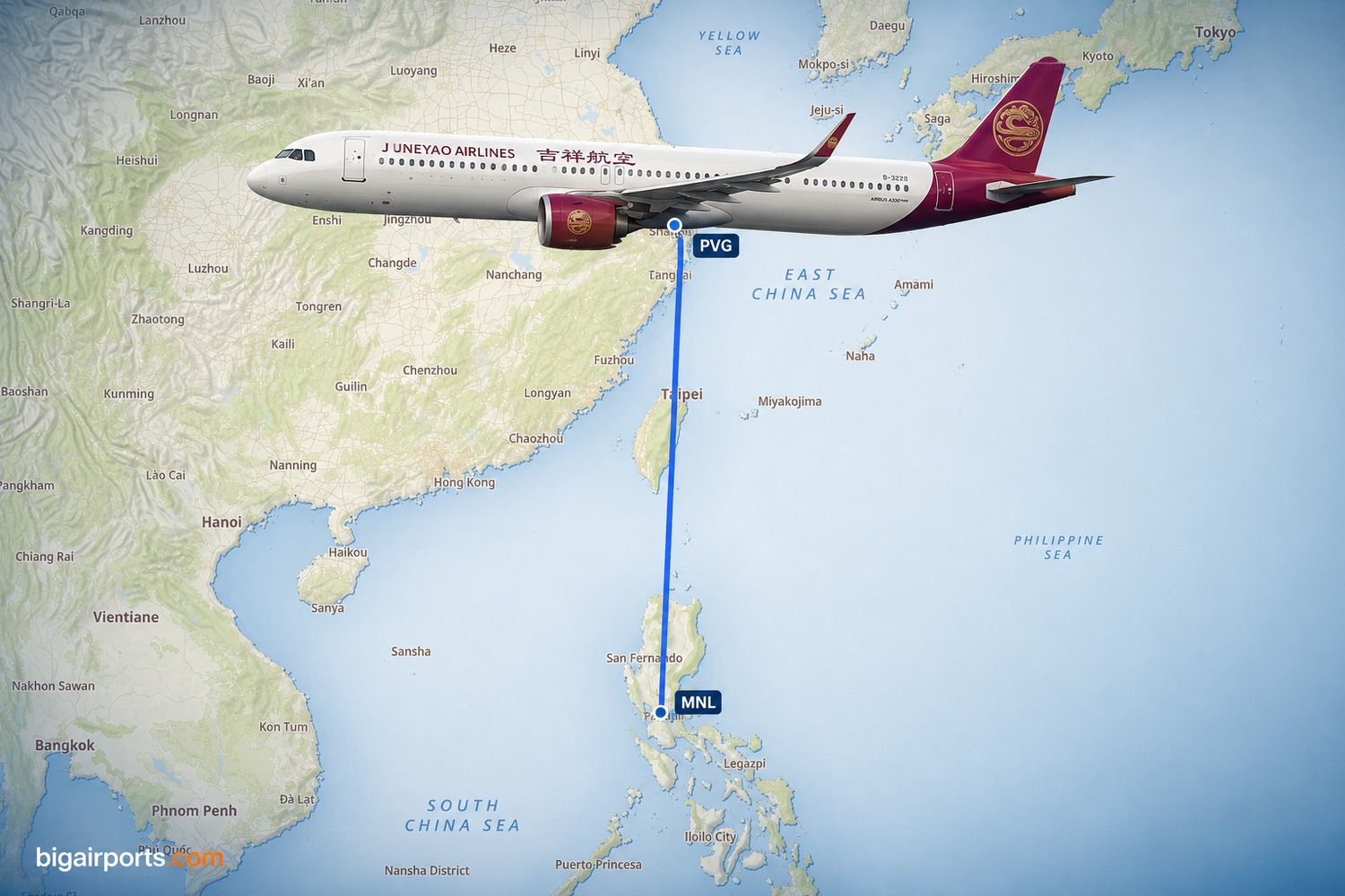 Juneyao Airlines Launches Shanghai Pudong–Manila A320neo Service