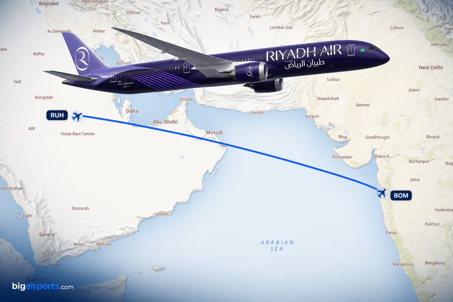 Riyadh Air to Launch Daily Riyadh–Mumbai Boeing 787-9 Flights
