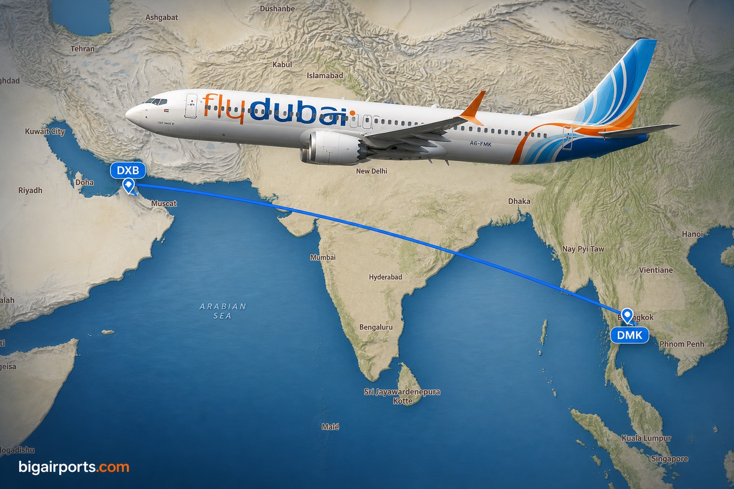 flydubai Launches Daily Dubai-Bangkok Don Mueang 737 MAX Service