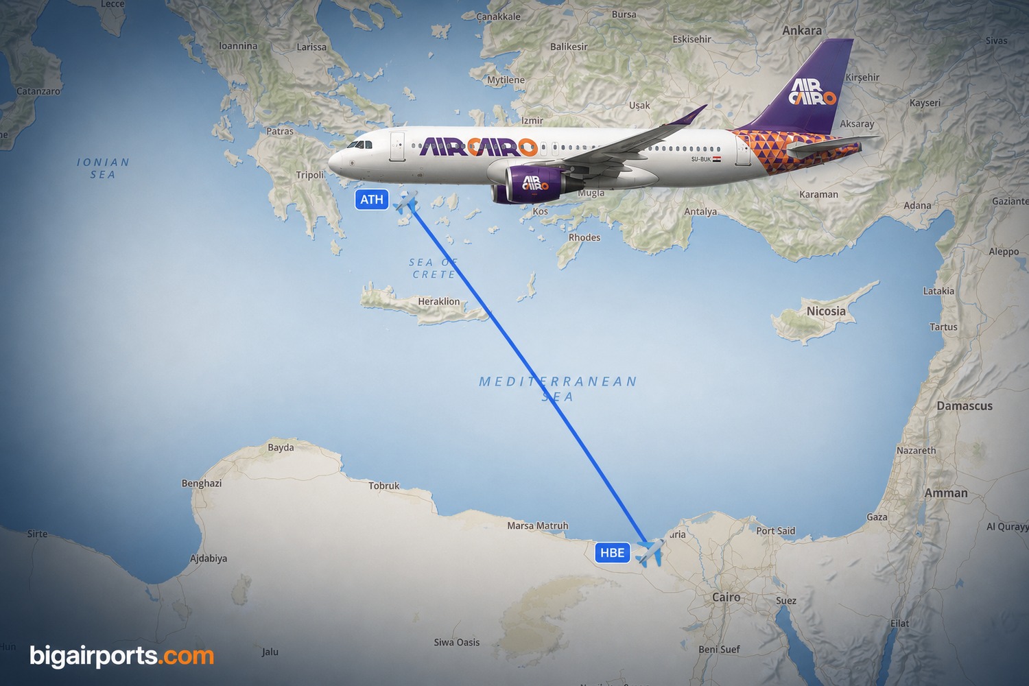 Air Cairo Launches Alexandria-Athens Nonstop, Linking HBE and ATH